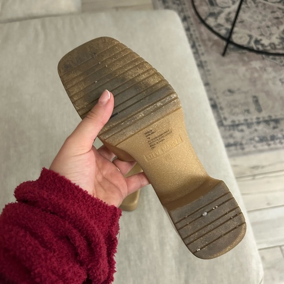 Steve Madden Tan Slide Sandals harlin heels - Picture 4 of 6